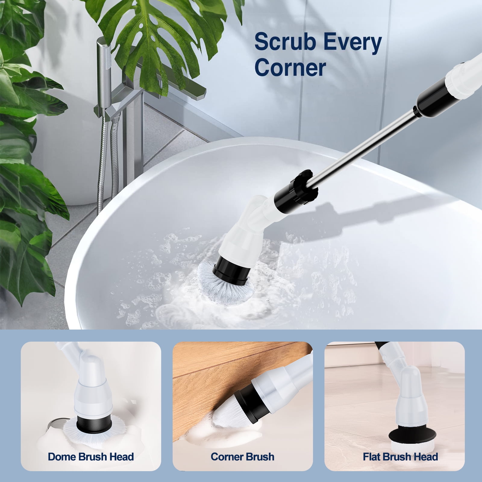Beiou Electric Spin Scrubber 2023 New Cordless Power Cleaning