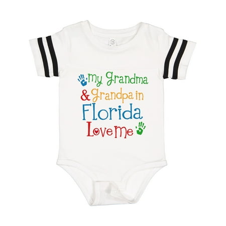 

Inktastic Florida Grandma Grandpa Loves Me Gift Baby Boy or Baby Girl Bodysuit