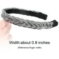 thumbnail image 5 of DIGUAN Headband Synthetic Hair Plaited Headband Braid Braided With Teeth Hair Band Accessories for Women Girl Width 1 Inch (Salt/Pepper), 5 of 7