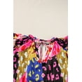thumbnail image 5 of Women's Rose Leopard V-Neck Crinkled Blouse with Flutter Sleeves, 5 of 12