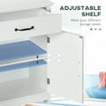 thumbnail image 4 of kleankin Freestanding Bathroom Cabinet, Modern Bathroom Storage Cabinet with Storage Drawer, 2 Doors & Adjustable Shelf, White, 4 of 9
