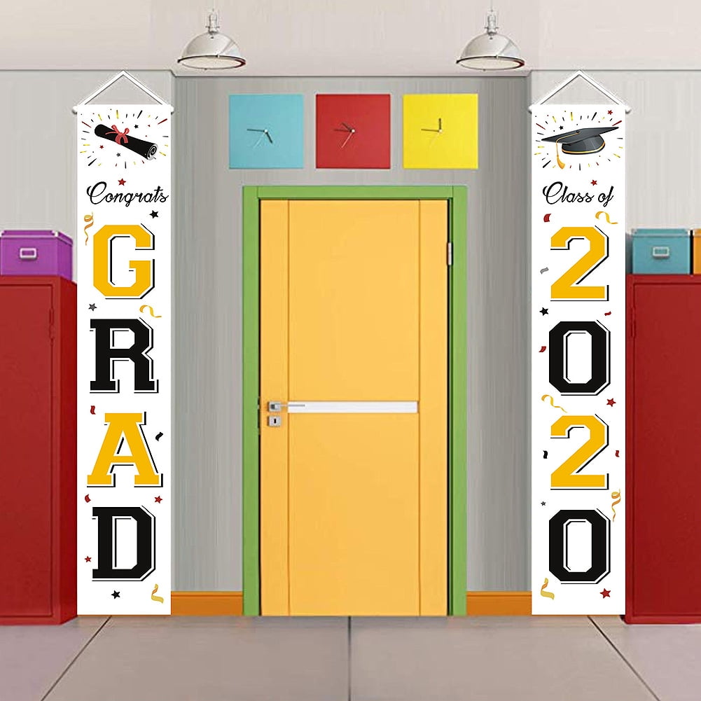 2020 Graduation Banners Class of 2020 & Congrats Grad Hanging Garden Flags~ 