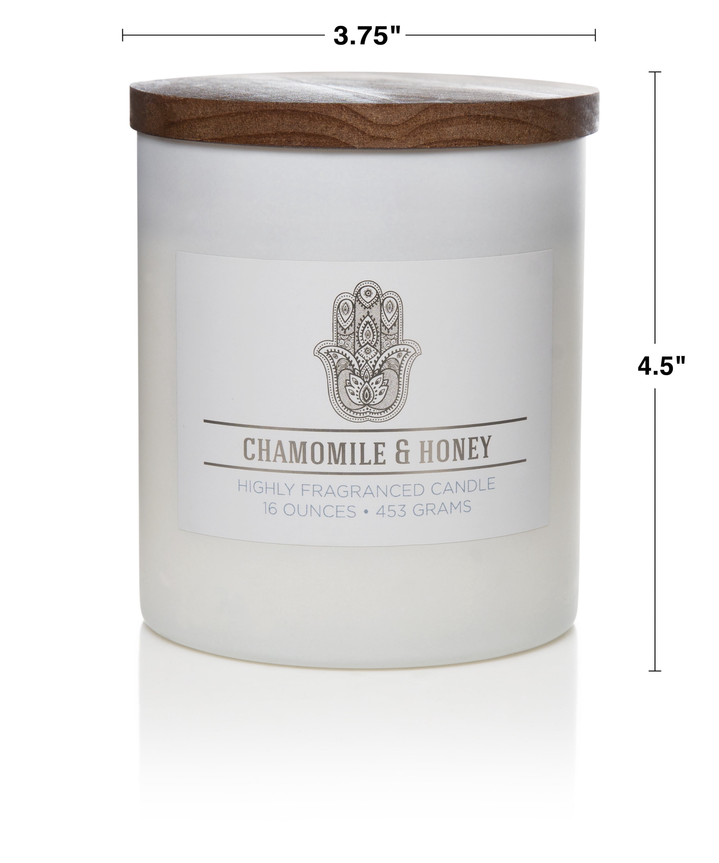 Colonial Candle Chamomile & Honey 16 oz Aromatherappy Candle, White