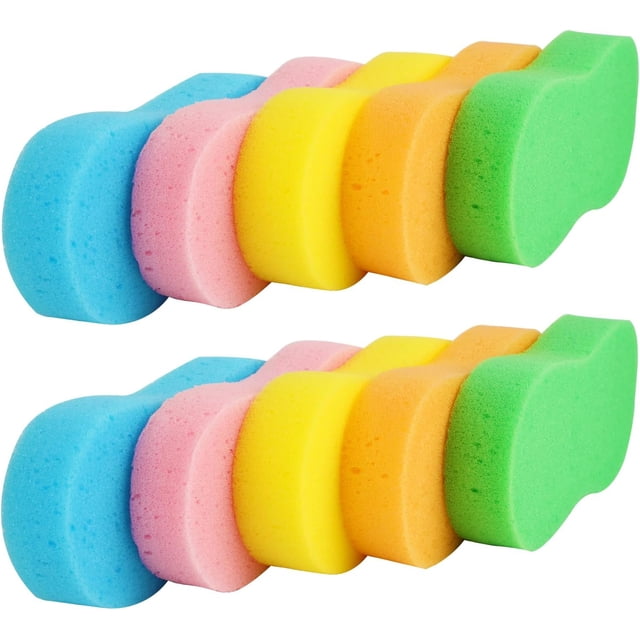 Esponja para lavado de autos, 10 piezas, esponjas grandes multiusos para limpieza, esponja de limpieza colorida de alta espuma, esponjas para autos