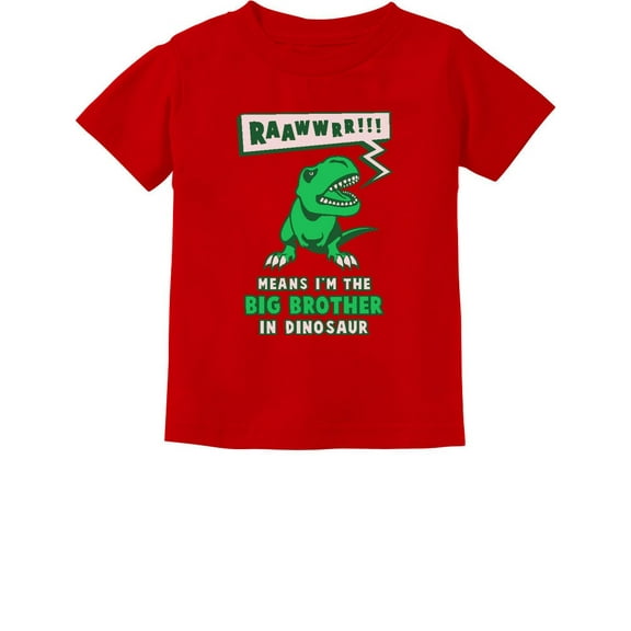 Tstars Big Brother T-shirt for Boys - Dinosaur-Themed Sibling Shirt - Perfect for Pregnancy Announcements - Ideal Big Brother Gift - Toddler's Birthday & Baby Shower Present