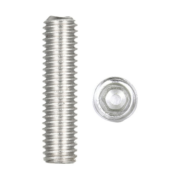 Juego de zócalos hexagonales hexagonales DIN916 304 Tornillo prisionero Tornillo hexagonal Carevas Tornillo