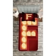 thumbnail image 3 of Ambesonne Letter F Quilted Bedspread Set 2 Pcs, Capital F Casino Disco, Twin Size, Ruby Yellow Black, 3 of 3