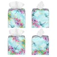 thumbnail image 2 of Sikiie Dragonfly Floral Leather Tissue Box Cover Square, tissue box holder, Tissue Box with Bottom Belt-5.2”x5.2”x5.2”, 2 of 7