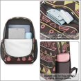 thumbnail image 4 of Geometric Triangle Brown Pattern 17" School Backpacks for Teens,Waterproof Oxford Fabric,S-Shape Padded Straps for School,Travel,Hiking,Camping, 4 of 6