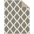 thumbnail image 4 of Ottomanson Trellis Area Rug 5' x 6'6" - Non Slip Low Pile Carpet, Gray, 4 of 8