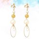 thumbnail image 5 of Pendientes largos ovalados con forma de gota, sin perforar, con perlas y cadena para mujer, joyería decorativa para bodas y fiestas (dorado), 5 of 6