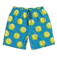 thumbnail image 3 of Uemuo Ball Tennis Pattern Men's Swim Trunks Hawaiian Beach Bathing Suit Swimsuits Beach Quick-Dry Shorts with Pockets-XX-Large, 3 of 9