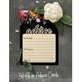 thumbnail image 3 of Inkdotpot Set Of 50 Advice For The Bride & Groom Black Floral Advice Cards Wedding Activity Game, Guestbook Alternative 5x7 inches, 3 of 8