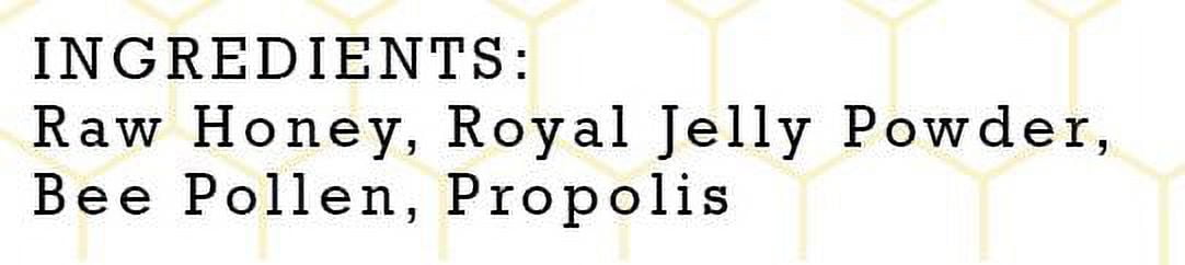 Stakich Raw Honey, Royal Jelly, Bee Pollen & Propolis Enriched, 5.0 Lb