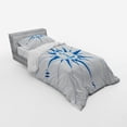thumbnail image 2 of Ambesonne Compass Bedding Set 3 Pcs, Blue Windrose Anchor, Twin XL, Royal Blue, 2 of 2
