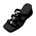 thumbnail image 2 of Sandalias de verano para mujer, sandalias con cuña, zapatos romanos de cristal, zapatillas informales con punta abierta Wmkox8yii  ytu8257, 2 of 8