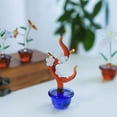 thumbnail image 4 of Flower Figurines Japanese Style Exquisite Glass Nice Looking Artificial Flower Home Decor, 4 of 6