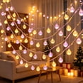 thumbnail image 4 of Cadancy String Lights Battery Operated 20 LED Globe Bulbs 10FT Indoor Outdoor Fairy Lamp for Bedroom Patio Garden Wedding Birthday Christmas Holiday Party Decor, 4 of 6