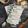 thumbnail image 6 of Green Eucalyptus Kitchen Towels Set of 2, Water Absorbent Dish Towel, Farmhouse Weeping Leaves on Linen Decorative Hand Towels - Quick Drying Cloth for Cooking Baking, 18x28 Inch, 6 of 8