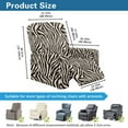 thumbnail image 7 of FKELYI Zebra Print Recliner Slipcover Anti-Dust Reclining Chair Cover with Pocket Fitted Couch Covers for Lazyboy Lounge Armchair Protector for Home Decor, 7 of 7