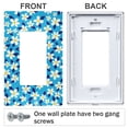 thumbnail image 3 of Yayeee Rocker Switch Wall Plate 1-Gang 4.6"x2.9" Home Decorative Outlet Cover, Blue Daisy Pattern, 3 of 6