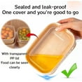 thumbnail image 6 of Brown Meal Prep Containers With Lids, Disposable Kraft Paper Bowls with Lids, Freezer Meal Prep Containers Disposable with Lids, Rectangle Food Containers Party Supplies Treat Bowls (25.36oz,60PCS), 6 of 8