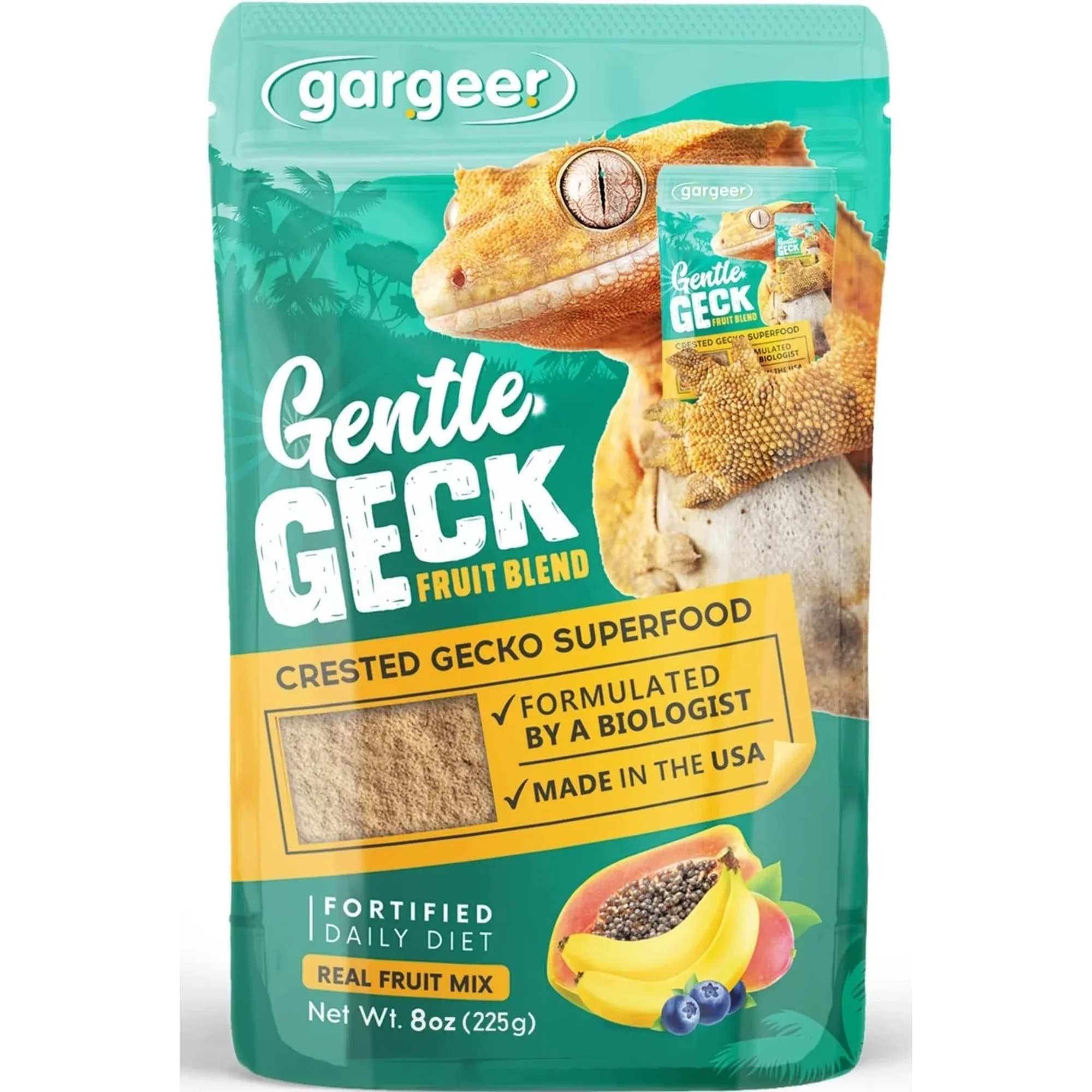 Gargeer Complete Crested Gecko Food Diet Fruit Blend - 8oz