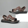thumbnail image 6 of Mens Summer Casual Closed Toe Leather Sandals Outdoor Fisherman Adjustable Beach Shoes, 6 of 7