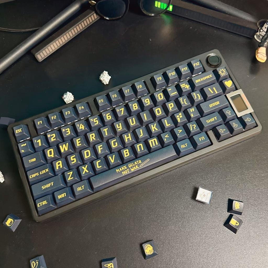 Mechanical Keyboard Keycaps Thick Content Comfort and Cool Keycap Replacement For Gamers 130Pieces Set