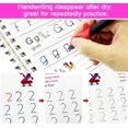 thumbnail image 3 of 4 Pcs Cahier de Pratique Magique pour Enfants - Cahier d'Écriture Réutilisable pour Enfants (Alphabet Dessin Numérique Livre de Mathématiques avec Stylo) (Style B), 3 of 9