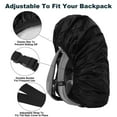 thumbnail image 5 of Rain Covers for Backpacks with Reflective Strips, Waterproof Backpack Rain Cover With Vertical Reflective Strap, Rain Cover School Bag for Hiking, Camping, Travel, Cycling(Black/XS), 5 of 6