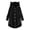 Black, variant on Cute Women Winter Cute Cats Ears Hooded Irregular Hem Buttons Jacket Fleece Coat
