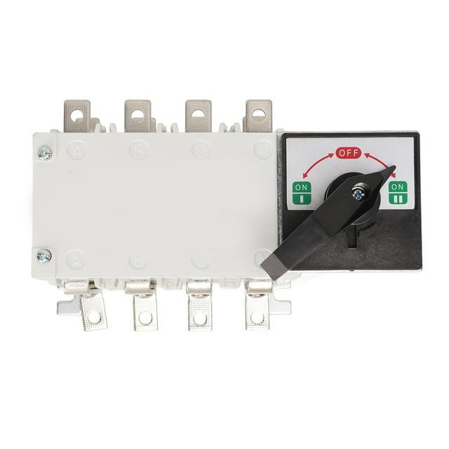 Interruptor de transferencia de doble potencia Manual 4P, carga de transferencia IP65, interruptor de desconexión de doble tiro AC400V 50Hz