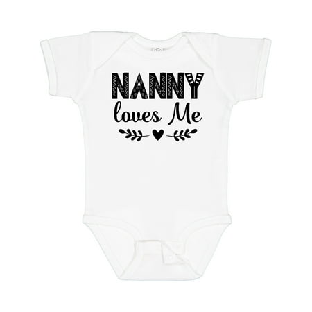 

Inktastic My Nanny Loves Me Grandchild Gift Baby Boy or Baby Girl Bodysuit