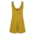 thumbnail image 5 of aidice Womens Jumpsuits Summer V Neck Sleeveless Knot Lightweight Loose Casual Shorts Rompers Pockets, 5 of 7