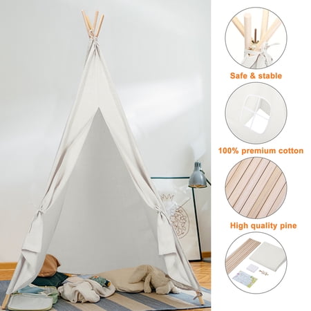 Kids Teepee Tent for Girls or Boys Foldable Play Tent for Kids or Toddler for Indoor and Outdoor Play