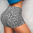 thumbnail image 4 of Fotbe Weave Geometric Shorts Sin Costuras – Shorts Deportivos de Cintura Alta para Mujer, Elásticos para Gimnasio, Yoga, Running o Ciclismo-Small, 4 of 8