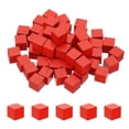 thumbnail image 1 of Uxcell 50 Pcs Bloques de Madera, Cubo de Madera Natural Sin Terminar de 1 Pulgada para Proyecto de Arte de Bricolaje, Pintura y Decoración, Rojo, 1 of 7