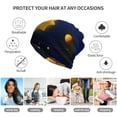 thumbnail image 5 of Disketp Solar System Slouchy Beanie Hip-Hop Soft Lightweight Running Beanie Adult Hats Chemo Cap for Men Women, 5 of 8