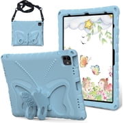 HCTian Kids Case Compatible with iPad Pro 12.9 inch 2022/2021/2020/2018 6th/5th/4th/3rd Generation, Lightweight Shockproof Case EVA Foam Cover with Shoulder Strap & Stand Cover for Boys Girls