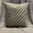 thumbnail image 6 of The HomeCentric Cushion Covers, Decorative Pillow Covers Pack of 2, 18x18 inch (45x45 cm) Grey, Silk Throw Pillow Covers, Handmade Pillow Covers, Striped Pillow Covers, Accent - Unfolding Grey Copper, 6 of 10