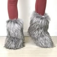thumbnail image 2 of Ecetana Womens Faux Fur Boot Winter Warm Fluffy Long Furry Boots Mid-Calf Snow Boots, 2 of 5