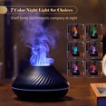 thumbnail image 4 of Humidificador de vapor de llama difusor de aceite esencial de aromaterapia con luz nocturna de 7 colores silencioso apagado automático USB, 4 of 8