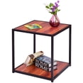 thumbnail image 5 of Gymax 20'' Metal Square Side/End Table Sofa Coffee Tea Stand Bottom W/2 Tier Shelf, 5 of 10