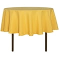 thumbnail image 1 of LAICAIW Round Tablecloth-48 Inch-Water Resistant Spill Proof Washable Polyester Table Cloth Decorative Fabric Table Cover for Dining Table, Buffet Parties and Camping, Yellow, 1 of 7