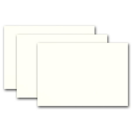 Ivory Flat Card - Blank Whip Cream Ivory 5x7 Flat Card Invitations - 50 Pack