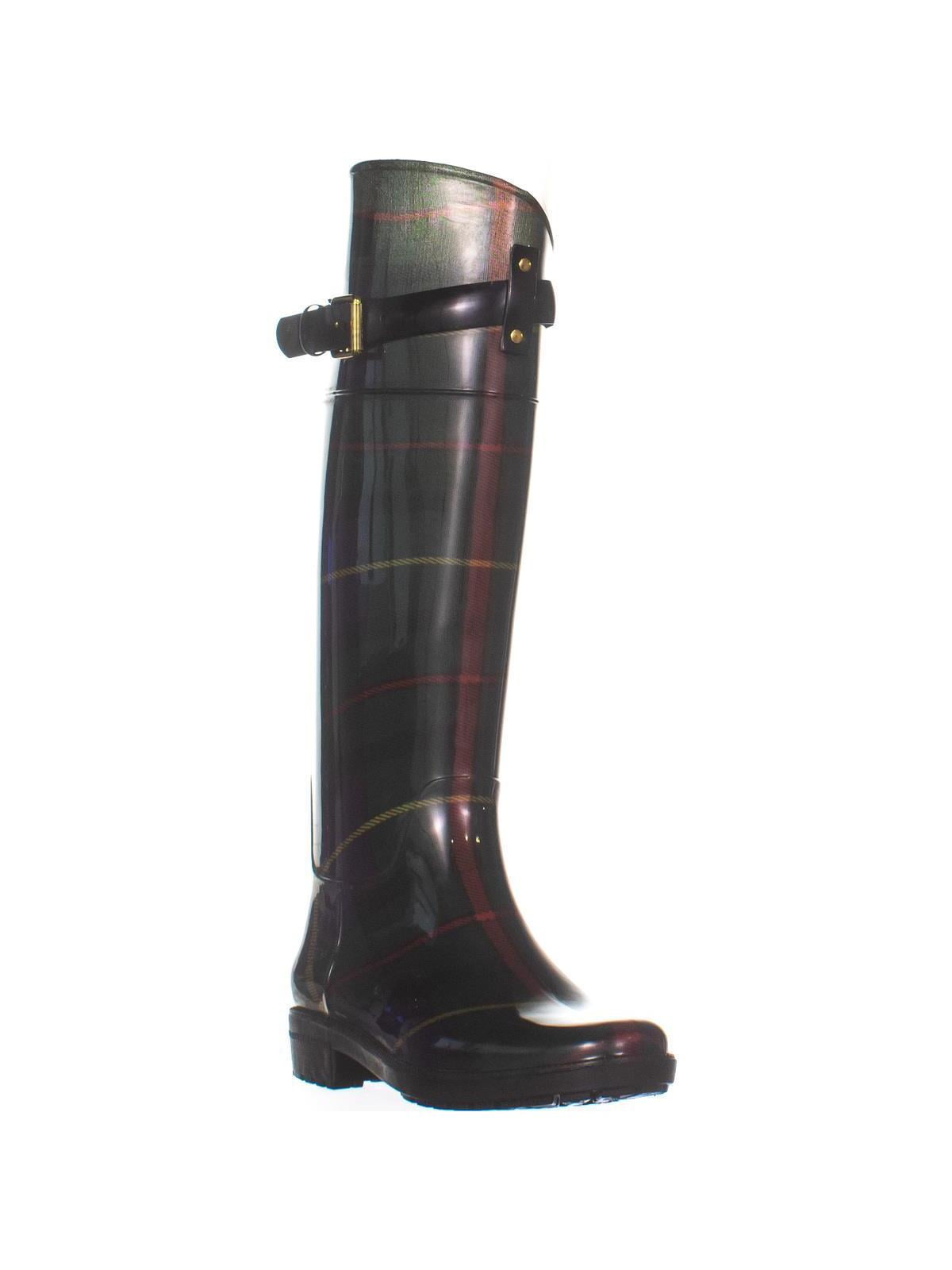 ralph lauren plaid rain boots