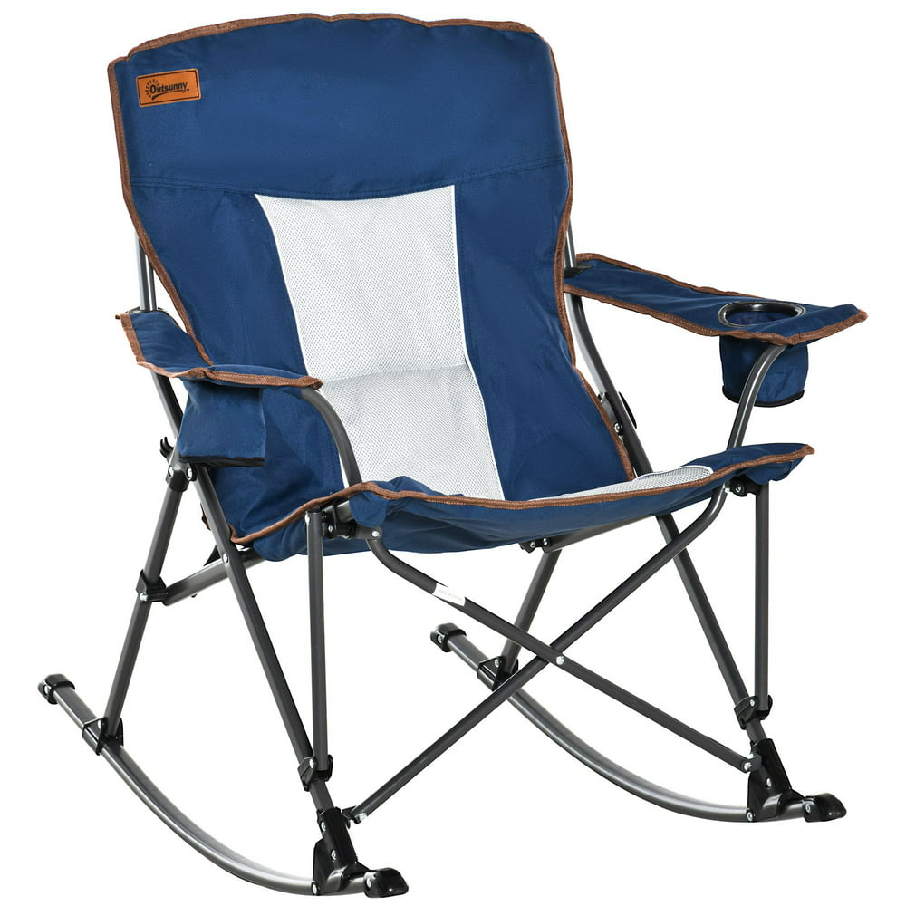 Outsunny Camping Folding Chair Portable Rocking Chair w