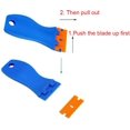 thumbnail image 5 of Plastic Razor Blade Scraper with 100PCS Plastic Blades Cleaning Remover for Stickers, Decals, Adhesive, Labels, Paint, Glass, Car, Window, Stove Top, Caulk, No Scratches (2 scrapers 100 Blades), 5 of 5