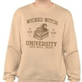 thumbnail image 2 of Wicked Witch University Sweatshirt Unisex Large Sand, 2 of 5